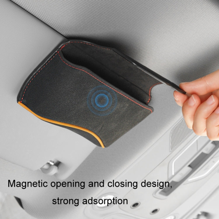 Car Sun Visor Multifunctional Glasses Case Card Storage Bracket(Black) - Sunglasses & Glasses Clips by PMC TechLife | Online Shopping South Africa | PMC TechLife | Buy Now Pay Later Mobicred