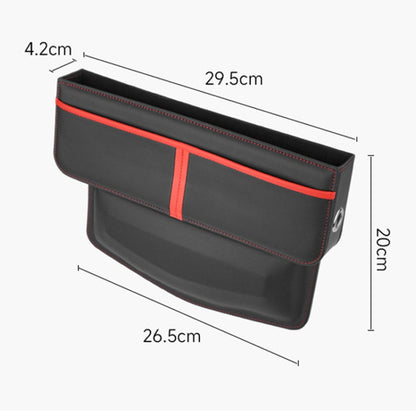 Leather Car Seat Gap Multifunctional Storage Box(Black) - Stowing Tidying by PMC Jewellery | Online Shopping South Africa | PMC Jewellery | Buy Now Pay Later Mobicred