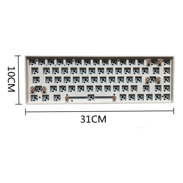 Dual-mode Bluetooth/Wireless Customized Hot Swap Mechanical Keyboard Kit + Red Shaft, Color: White - Other by PMC Jewellery | Online Shopping South Africa | PMC Jewellery | Buy Now Pay Later Mobicred