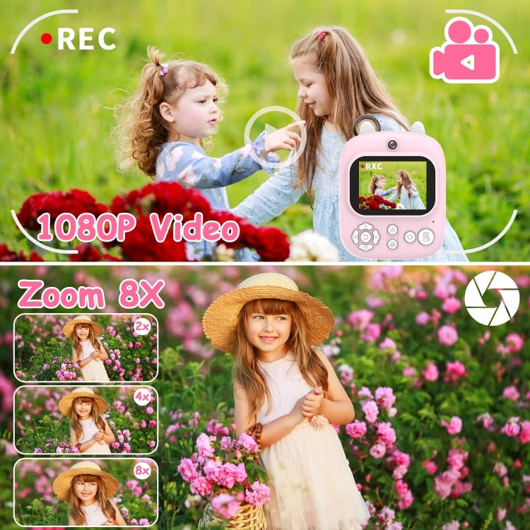 1200W Pixel  2.4 Inch Display Children Print Instant Camera Standard Blue - free shipping - PMC Jewellery - Order now!