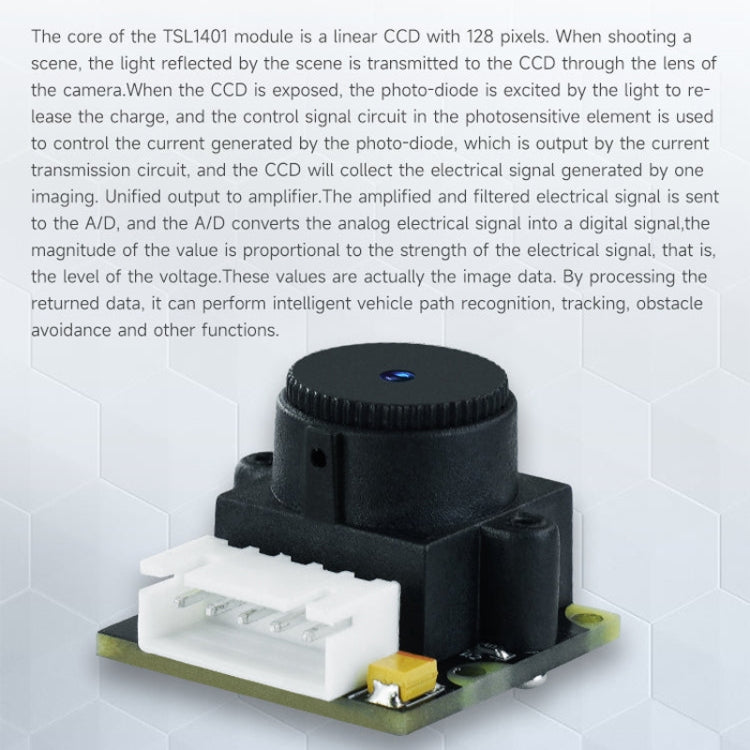 Yahboom Single Column CCD Camera Module Linear Array Sensor, Model: TSL1401+Bracket - Robotics Accessories by Yahboom | Online Shopping South Africa | PMC Jewellery | Buy Now Pay Later Mobicred