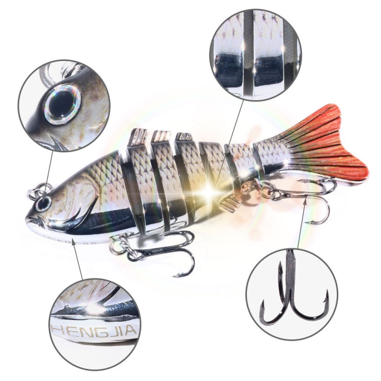 HENGJIA 10cm 24g Bionic Multi-Section Fish Bait Plastic Electroplating Fake Bait(3) - Fishing Lures by HENGJIA | Online Shopping South Africa | PMC TechLife | Buy Now Pay Later Mobicred
