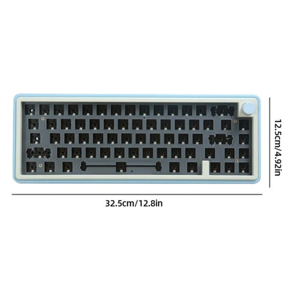 Bluetooth Wireless 3-mode RGB Backlit Gaming Mechanical Keyboard Aluminum Alloy Kit(Light Blue) - Other by PMC Jewellery | Online Shopping South Africa | PMC Jewellery | Buy Now Pay Later Mobicred