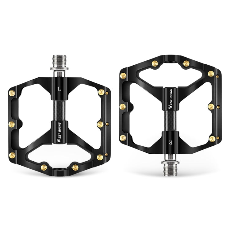 WEST BIKING 3 Bearings Ultralight Carbon Fiber Bushing Mountain Bike Pedal(Black) - free shipping - PMc TechLife - Order now!