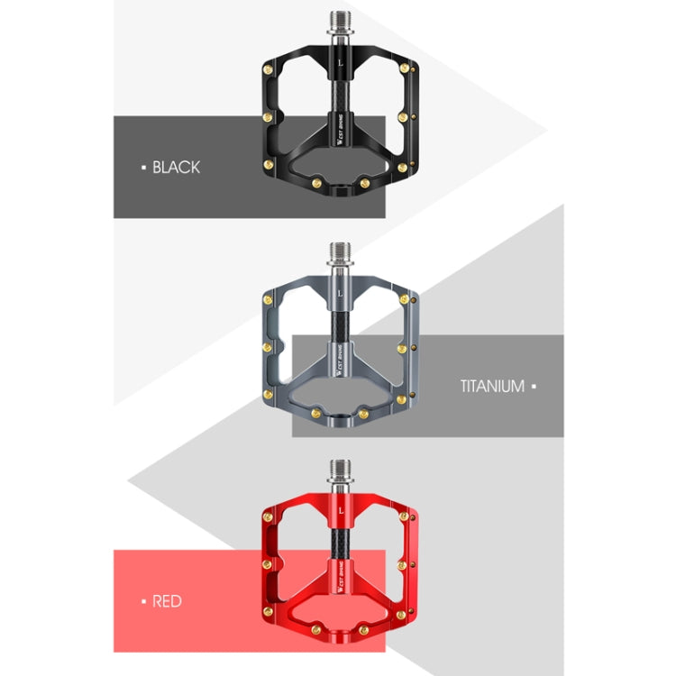 WEST BIKING 3 Bearings Ultralight Carbon Fiber Bushing Mountain Bike Pedal(Red) - free shipping - PMc TechLife - Order now!