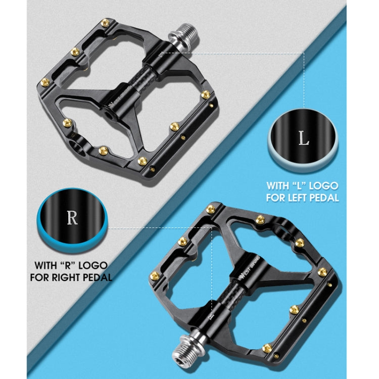 WEST BIKING 3 Bearings Ultralight Carbon Fiber Bushing Mountain Bike Pedal(Black) - free shipping - PMc TechLife - Order now!