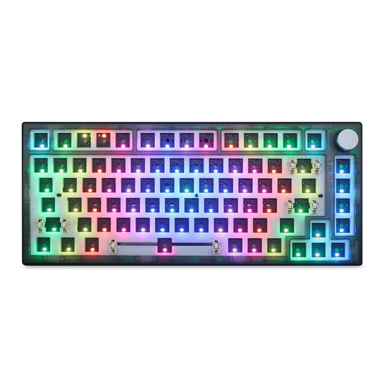 82 Keys Bluetooth Wireless 3-mode RGB Hot-plug Customized Mechanical Keyboard Kit(Black Transparent) - Other by PMC Jewellery | Online Shopping South Africa | PMC Jewellery | Buy Now Pay Later Mobicred