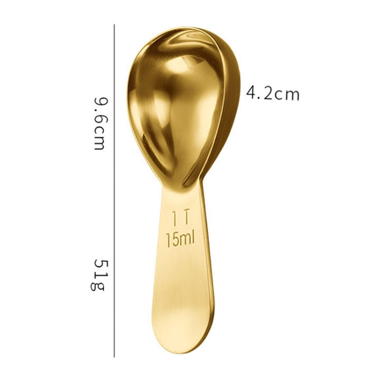 15ml 304 Stainless Steel Thickened Coffee Spoon With Scale Measuring Bean Spoon, Color: Gold - Coffee Tools by PMC Jewellery | Online Shopping South Africa | PMC Jewellery | Buy Now Pay Later Mobicred