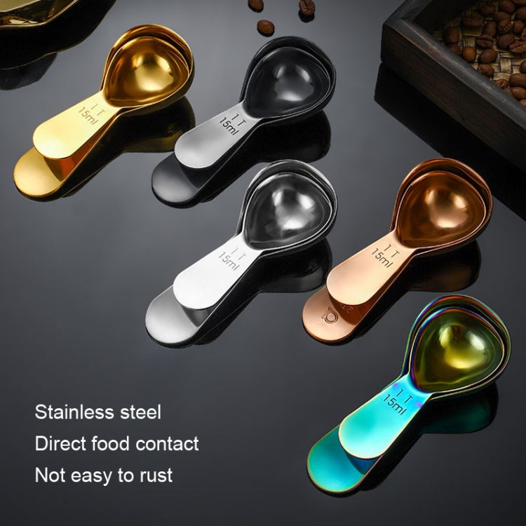 15ml 304 Stainless Steel Thickened Coffee Spoon With Scale Measuring Bean Spoon, Color: Rose Gold - free shipping - PMC TechLife - Order now!