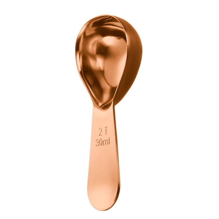 30ml 304 Stainless Steel Thickened Coffee Spoon With Scale Measuring Bean Spoon, Color: Rose Gold - free shipping - PMC TechLife - Order now!