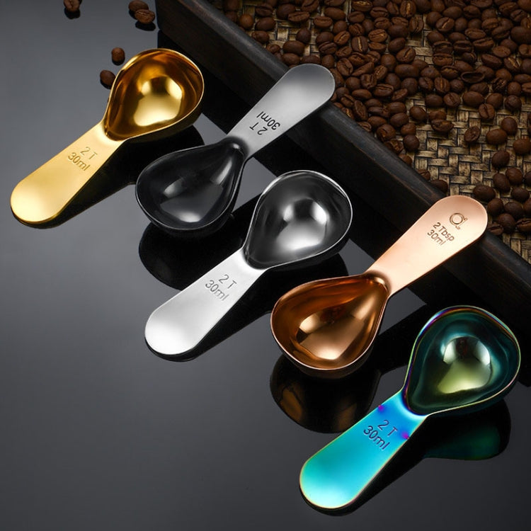 30ml 304 Stainless Steel Thickened Coffee Spoon With Scale Measuring Bean Spoon, Color: Rose Gold - free shipping - PMC TechLife - Order now!