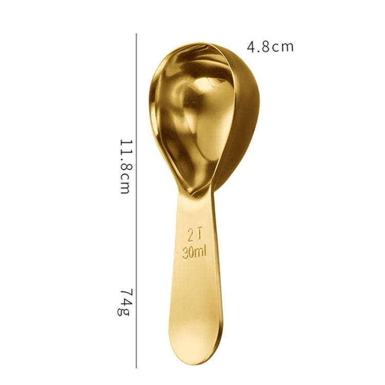 30ml 304 Stainless Steel Thickened Coffee Spoon With Scale Measuring Bean Spoon, Color: Rose Gold - free shipping - PMC TechLife - Order now!