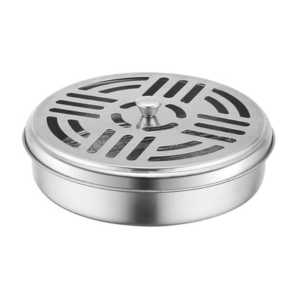 Stainless Steel Mosquito Incense Tray Holder Household Fireproof Mosquito Incense Box With Cover(As Show) - Mosquito Coil Tray by PMC Jewellery | Online Shopping South Africa | PMC Jewellery