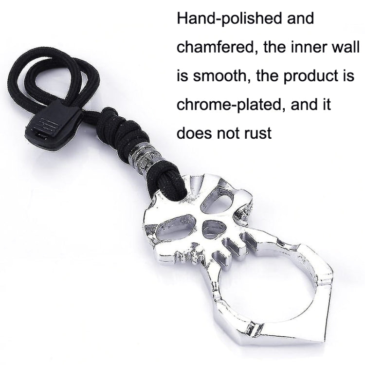 Rose Thorn Single Finger Buckle Self-defense Broken Window Keychain(Silver) - Key Rings by PMC Jewellery | Online Shopping South Africa | PMC Jewellery