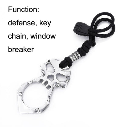 Rose Thorn Single Finger Buckle Self-defense Broken Window Keychain(Gold) - Key Rings by PMC Jewellery | Online Shopping South Africa | PMC Jewellery