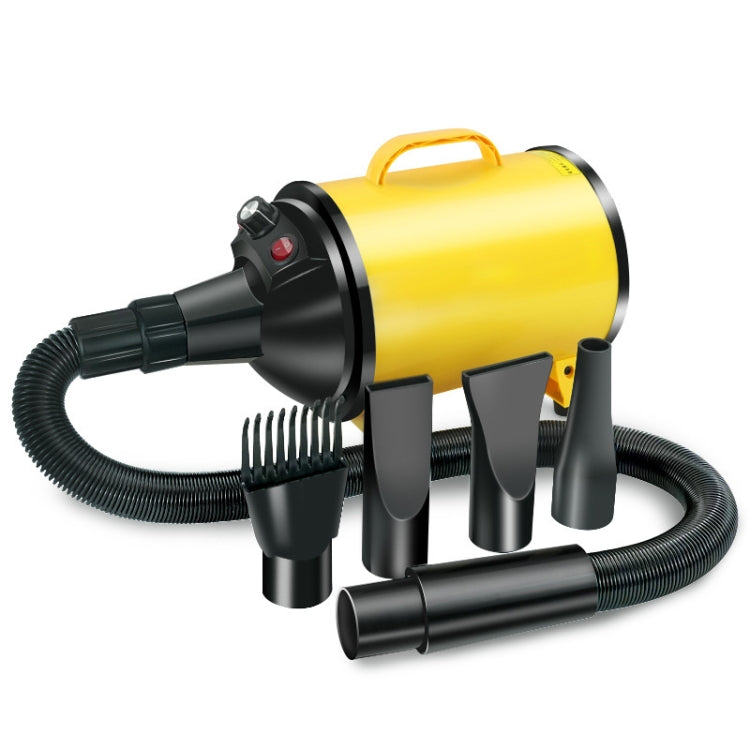 2100W Dog Dryer Stepless Speed Pet Hair Blaster Pet Water Blower 220V EU Plug(Black and Yellow) - Blower & Drying by PMC TechLife | Online Shopping South Africa | PMC TechLife | Buy Now Pay Later Mobicred