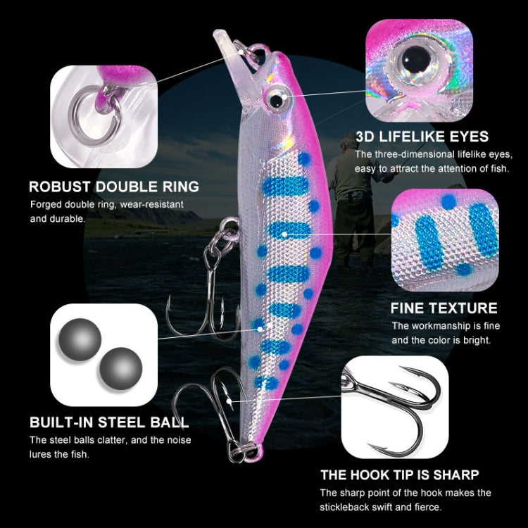 HENGJIA 5.7cm 3.4g Microbe Road Lures Slow Sinking Minnow Fake Bait, Color: 10 Colors Boxed - free shipping - PMC TechLife - Order now!