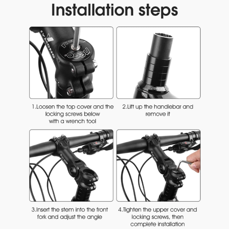 WEST BIKING Mountain Bike Adjustable Handlebar Angle Riser Handlebar Lift Accessories 25.4x100mm - Maintenance tools by WEST BIKING | Online Shopping South Africa | PMc TechLife | Buy Now Pay Later Mobicred