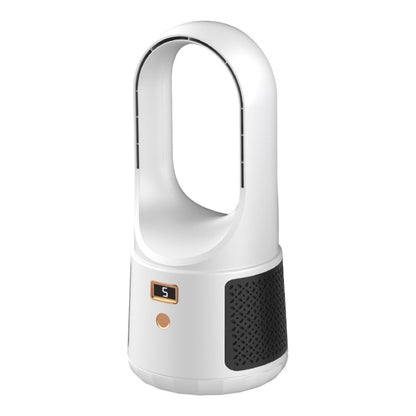 Desktop USB Charging Bladeless Fan Portable Vertical LED Digital Display Fan, Color: White - Electric Fans by PMC Jewellery | Online Shopping South Africa | PMC Jewellery | Buy Now Pay Later Mobicred