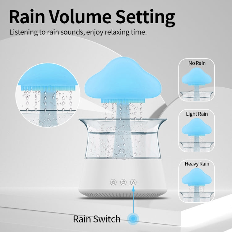 CH06 300ml Rain Humidifier Mushroom Cloud Colorful Night Lamp Aromatherapy Machine, Style: With Remote Controller(Light Wood Grain) - free shipping - PMC TechLife - Order now!