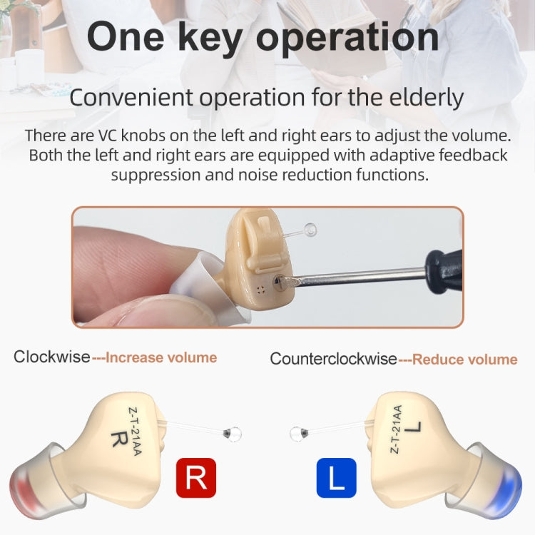 AN127 Invisible In-Ear Hearing Aid Sound Amplifier For The Elderly And Hearing Impaired(Skin Color Left Ear) - free shipping - PMC TechLife - Order now!