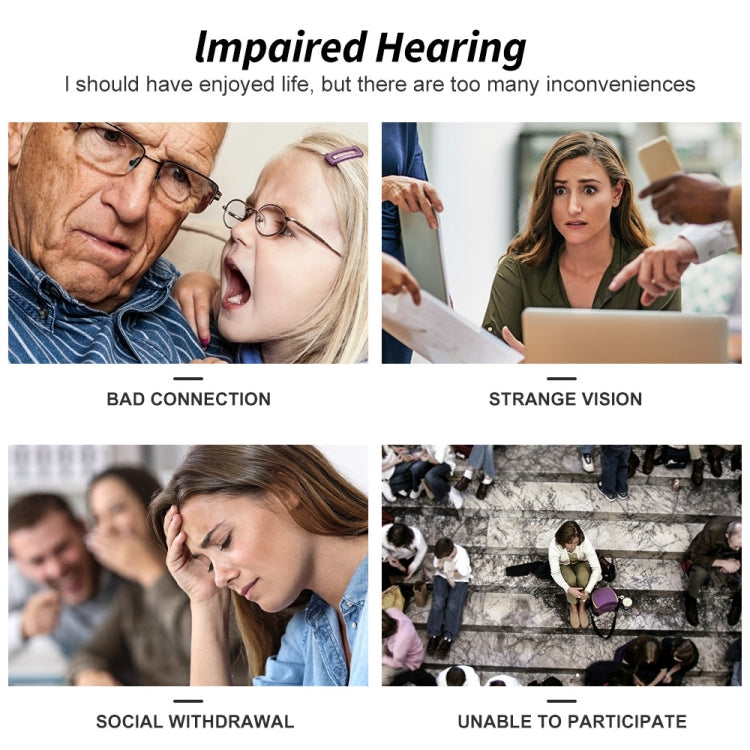 AN127 Invisible In-Ear Hearing Aid Sound Amplifier For The Elderly And Hearing Impaired(Black Left Ear) - Hearing Aids by PMC TechLife | Online Shopping South Africa | PMC TechLife