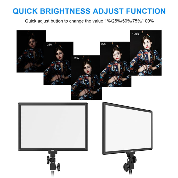 Pixel P50 Dual Color Temperature Flat Panel Fill Light 45W Soft Outdoor Shooting Fill Light For Straight Photography(Lamp+US Plug Adapter) - free shipping - PMC TechLife - Order now!