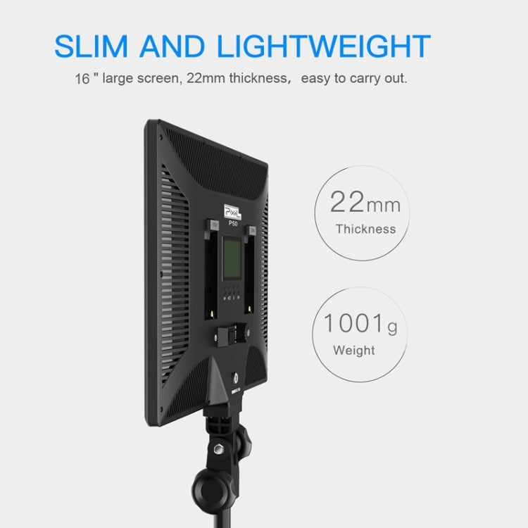 Pixel P50 Dual Color Temperature Flat Panel Fill Light 45W Soft Outdoor Shooting Fill Light For Straight Photography(Lamp+AU Plug Adapter) - free shipping - PMC TechLife - Order now!
