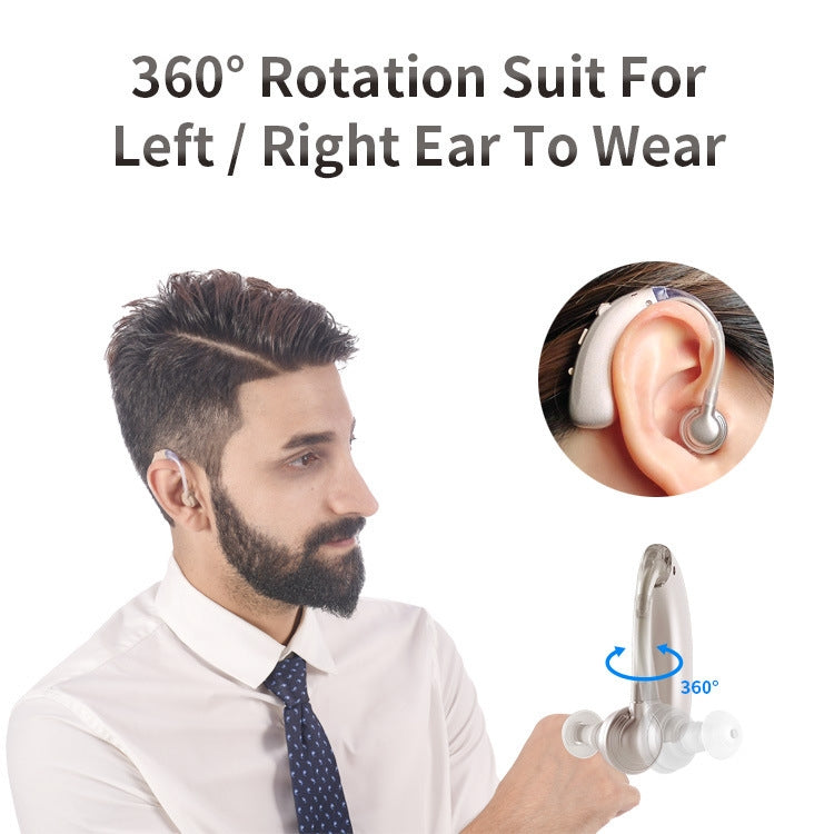 USB Charging Earhook Noise Reduction Hearing Aid Sound Amplifier(Blue) - Hearing Aids by PMC TechLife | Online Shopping South Africa | PMC TechLife