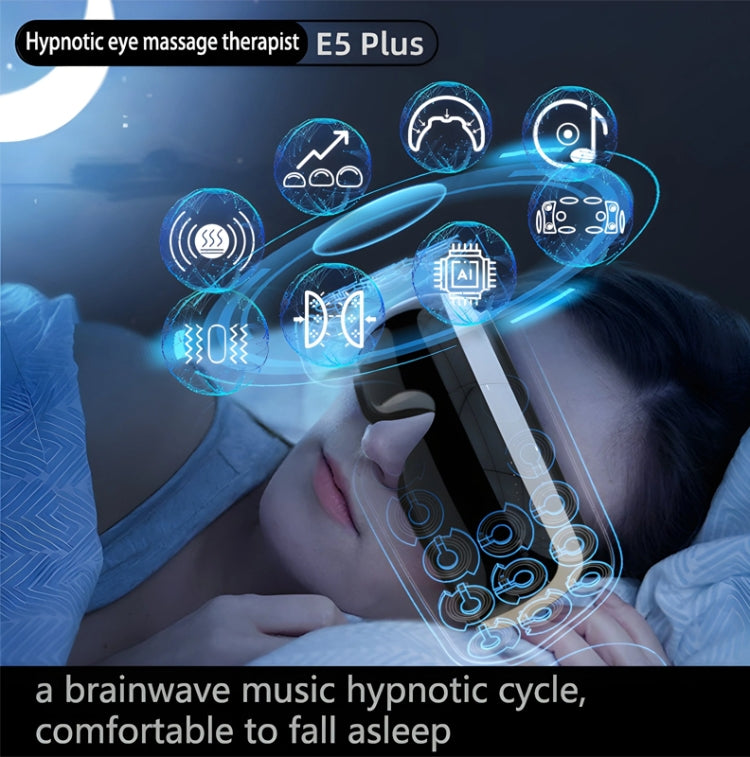 E5 Plus 26 Points Intelligent Eye Massager Adjustable Airbag Hot Compress Eye Protection Device(Black) - free shipping - PMC TechLife - Order now!