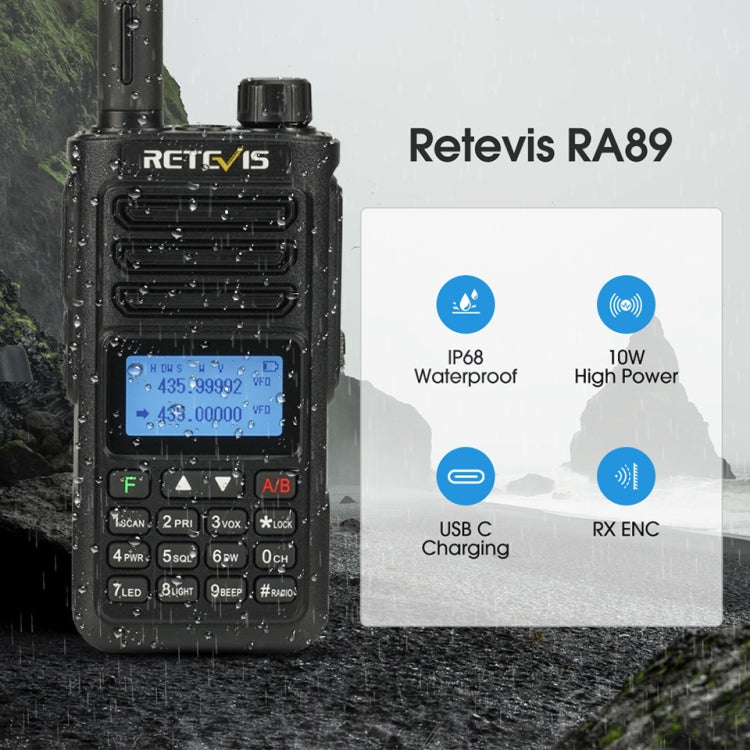 RETEVIS RA89 UV Dual-segment IP68 Waterproof Dual-guard Dual-standby Walkie Talkie(EU Frequency 144-146/430-440MHz) - free shipping - PMC TechLife - Order now!