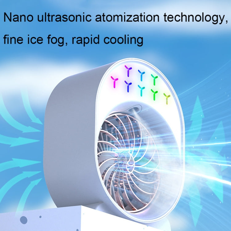USB Spray Humidification Air Conditioning Fan Small Portable Desktop Air Cooler, Style: Plug-in (White) - Electric Fans by PMC TechLife | Online Shopping South Africa | PMC TechLife | Buy Now Pay Later Mobicred