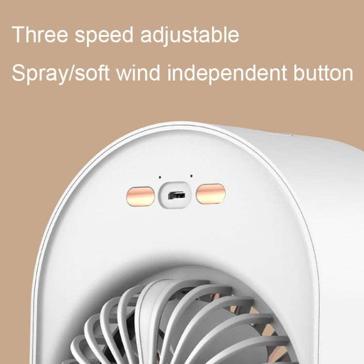 USB Spray Humidification Air Conditioning Fan Small Portable Desktop Air Cooler, Style: Plug-in (White) - Electric Fans by PMC TechLife | Online Shopping South Africa | PMC TechLife | Buy Now Pay Later Mobicred