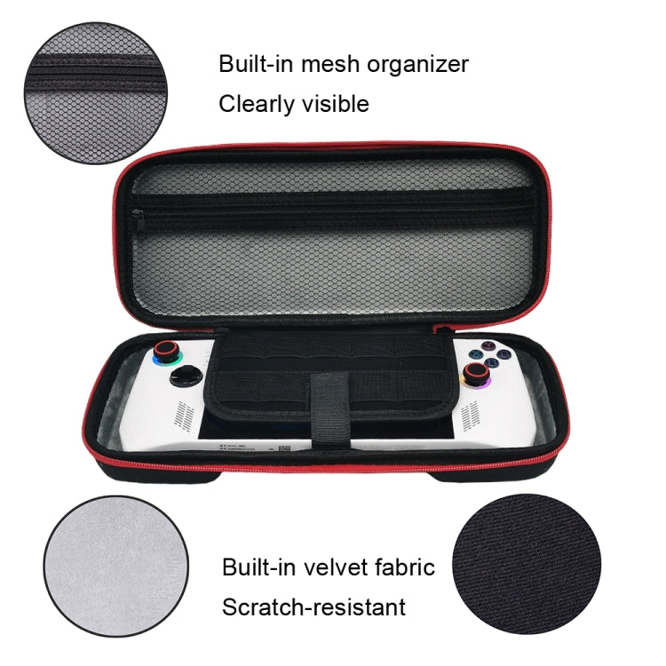 For ASUS ROG Ally Game Console Portable PU Waterproof Storage Box(Red) - Accessories by PMC TechLife | Online Shopping South Africa | PMC TechLife | Buy Now Pay Later Mobicred
