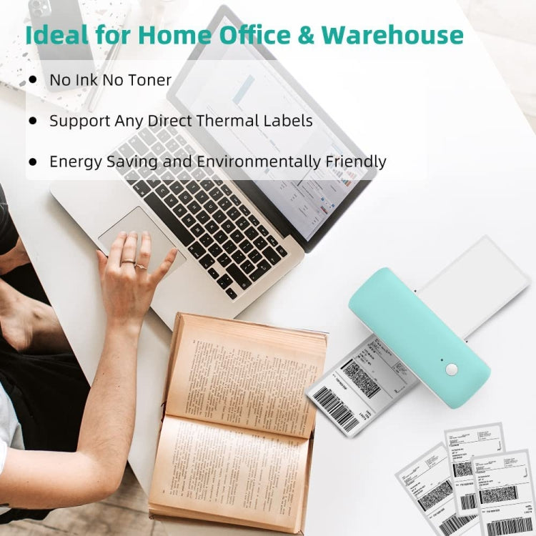 Phomemo PM246S Address Label Printer Thermal Paper Express E-Manifest Printer, Size: EU(White) - free shipping - PMC TechLife - Order now!