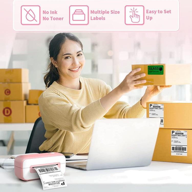 Phomemo PM246S Address Label Printer Thermal Paper Express E-Manifest Printer, Size: EU(White) - free shipping - PMC TechLife - Order now!