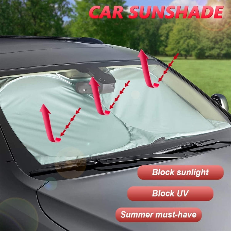 150x85cm Car Double Circle Sun Visor Heat Insulation Sun Protection Sun Block - Window Foils & Solar Protection by PMC Jewellery | Online Shopping South Africa | PMC Jewellery