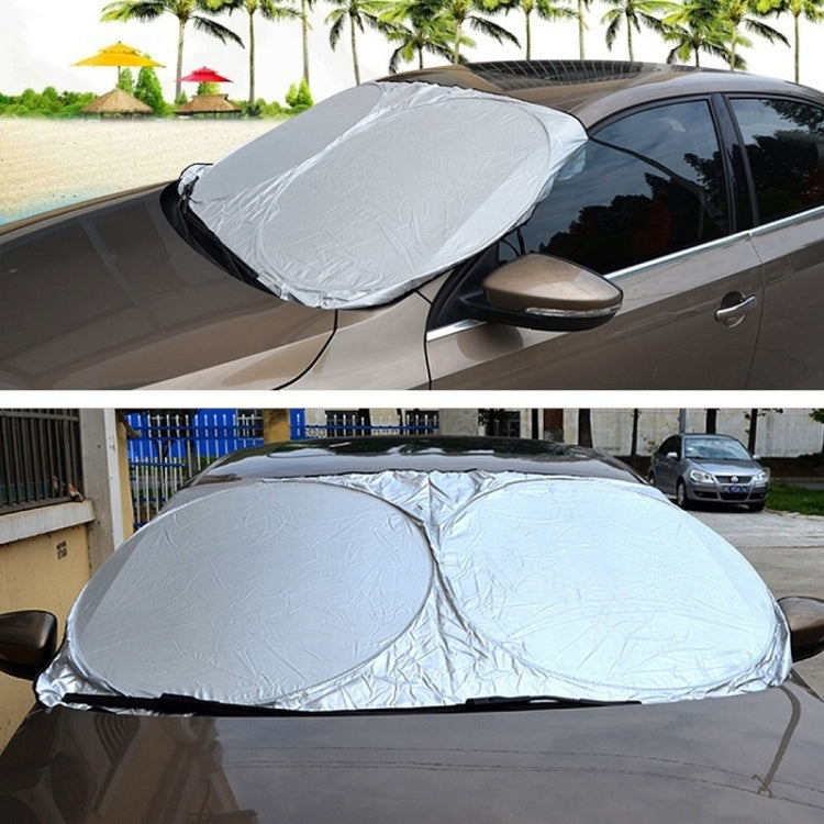 150x85cm Car Double Circle Sun Visor Heat Insulation Sun Protection Sun Block - Window Foils & Solar Protection by PMC Jewellery | Online Shopping South Africa | PMC Jewellery