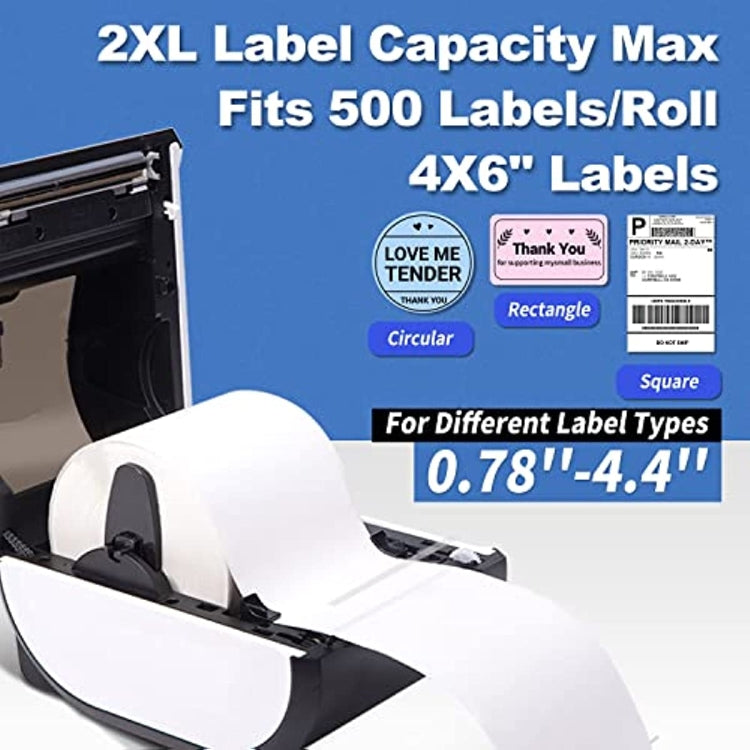 Phomemo D520-BT Bluetooth Thermal Shipping Label Printer Wireless Desktop Printer For Barcode Address Labels, Size: US(Black White) - free shipping - PMC TechLife - Order now!