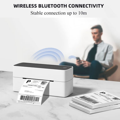 Phomemo PM241-BT Bluetooth Address Label Printer Thermal Shipping Package Label Maker, Size: US(White Blue) - Printer by Phomemo | Online Shopping South Africa | PMC Jewellery | Buy Now Pay Later Mobicred