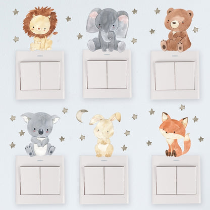 Cartoon Animal Switch Sticker Children Room Decoration(BR-S001) - Sticker by PMC Jewellery | Online Shopping South Africa | PMC Jewellery