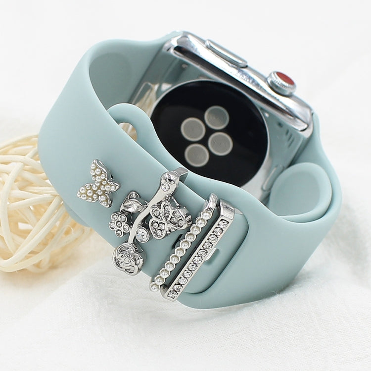 3pcs/Set Smart Watch Silicone Watch Band Decorative Ring Butterfly Buckle Watch Band Decorations(5) - free shipping - PMC TechLife - Order now!
