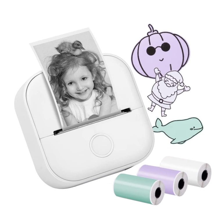 Phomemo T02 Gift Box Phone Bluetooth Mini Printer Photo Thermal Printer Family Student Wrong Question Printer(White) - free shipping - PMC Jewellery - Order now!