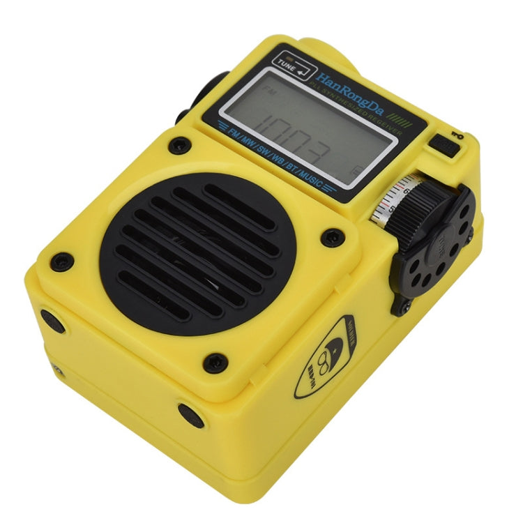 HanRongda HRD-701 Portable Full Band Radio Subwoofer Bluetooth TF Card Digital Display Radio(Yellow) - Radio Player by HanRongda | Online Shopping South Africa | PMC Jewellery | Buy Now Pay Later Mobicred