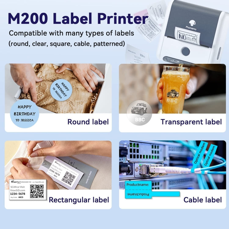 Phomemo M200 QR Code Tag Handheld Portable Bluetooth Thermal Label Printer(Black) - free shipping - PMC Jewellery - Order now!