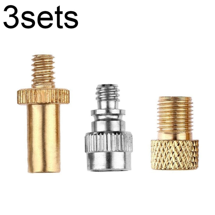 3sets 3 in 1 SV/AV/DV Bicycle Valve Adapter Set Bike Ball Pump Accessories - Tire Valve Caps by PMc TechLife | Online Shopping South Africa | PMc TechLife | Buy Now Pay Later Mobicred