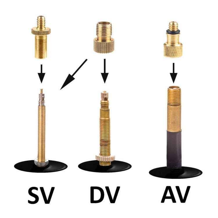 14 in 1 SV/AV/DV Bicycle Valve Adapter Set Bike Ball Pump Accessories - Tire Valve Caps by PMc TechLife | Online Shopping South Africa | PMc TechLife | Buy Now Pay Later Mobicred