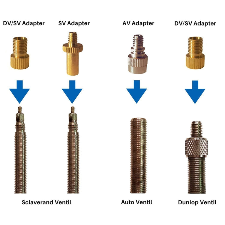9 in 1 SV/AV/DV Bicycle Valve Adapter Set Bike Ball Pump Accessories - Tire Valve Caps by PMc TechLife | Online Shopping South Africa | PMc TechLife | Buy Now Pay Later Mobicred