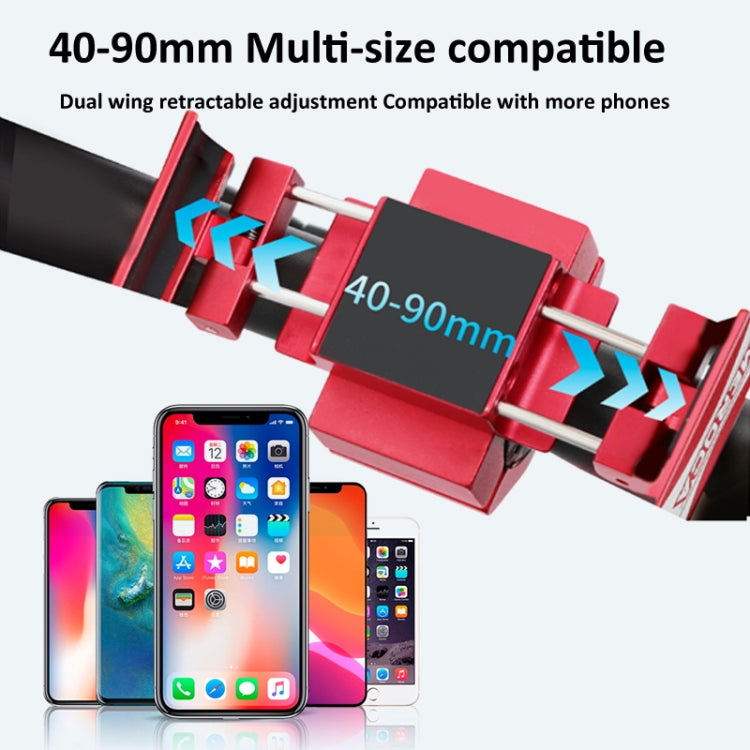 Ring Shape Bicycle Aluminum Alloy Mobile Phone Holder Motorcycle Navigation Bracket(Titanium) - Holders by PMC TechLife | Online Shopping South Africa | PMC TechLife | Buy Now Pay Later Mobicred