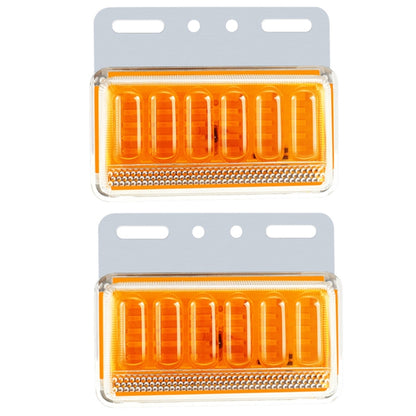 2pcs 24V Truck LED Side Light Car Strong Light Waterproof Super Bright Tire Lamp(Yellow) - Clearance Lights by PMC Jewellery | Online Shopping South Africa | PMC Jewellery | Buy Now Pay Later Mobicred